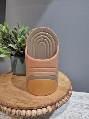 Vada Ceramic Wall Planter With Earthy Rainbow Colors